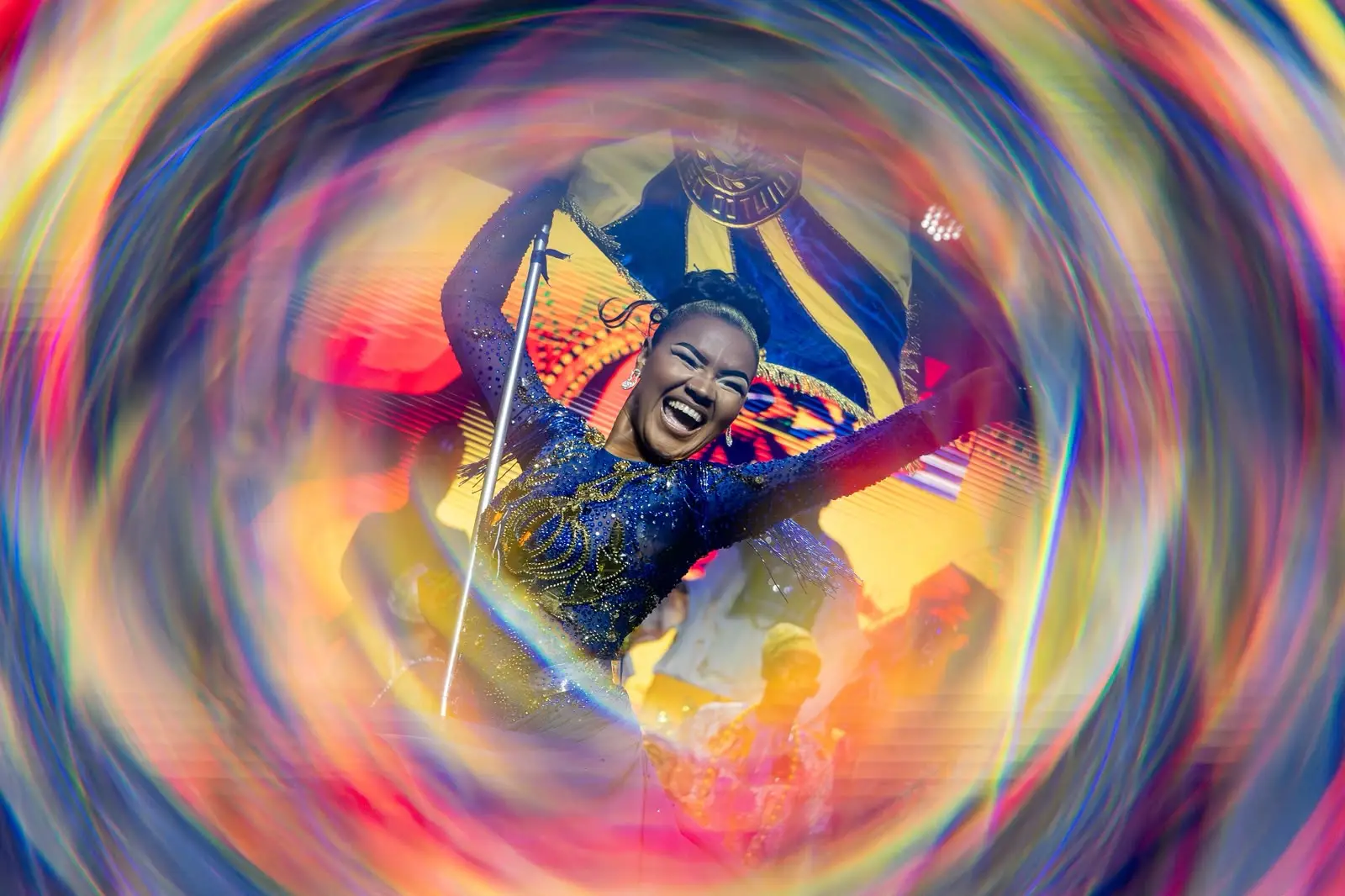 Detalhe de baiana de carnaval